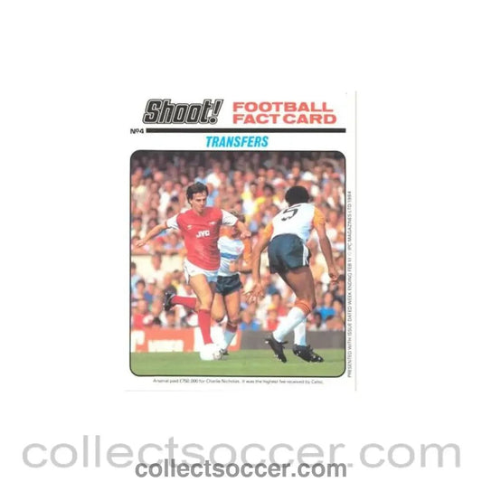 1983 - Shoot! Card Transfers 1983 Charlie Nicholas - Collect Soccer