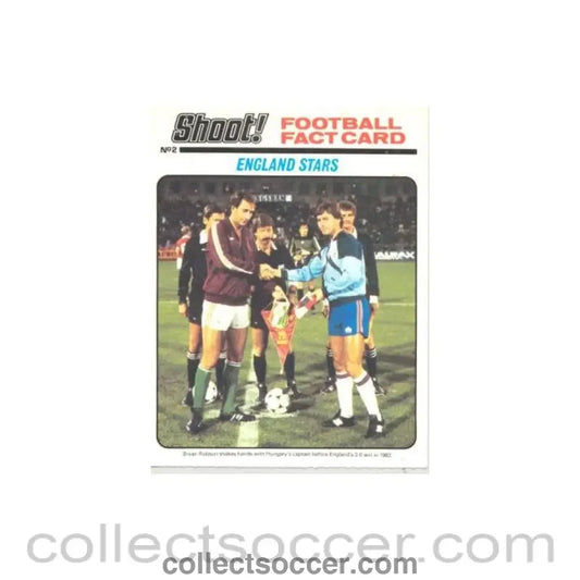 1983 - Shoot! Football Fact Card England Stars card 1983