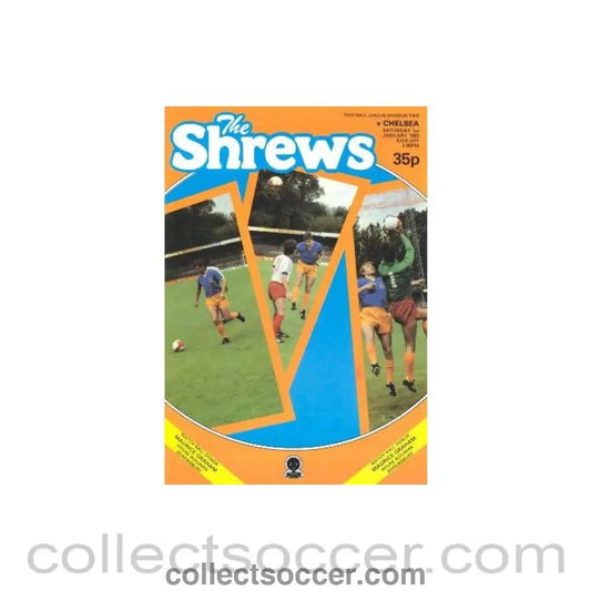 1983 - Shrewsbury Town vChelsea official programme 01/01/1983 - Collect Soccer