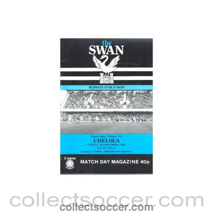 1983 - Swansea City vChelsea official programme 22/11/1983 - Collect Soccer