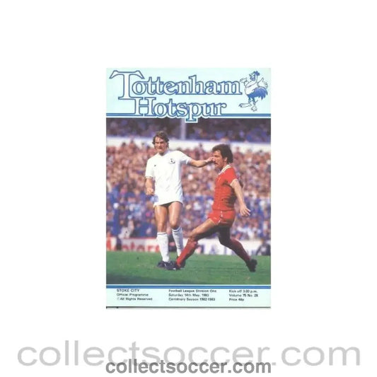 1983 - Tottenham Hotspur v Stoke City official programme 14/05/1983 Football League - Collect Soccer