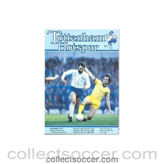 1983 - Tottenham Hotspur v Swansea City official programme 12/02/1983 Football League - Collect Soccer