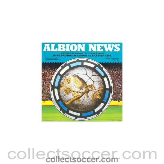1983 - West Bromwich Albion v Leicester City official programme 03/09/1983 Canon League - Collect Soccer