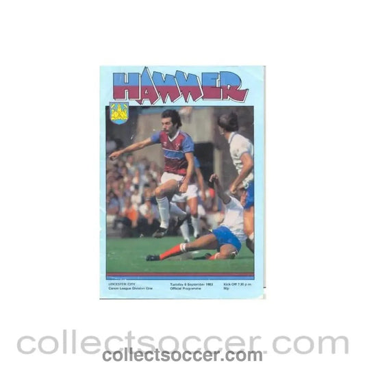 1983 - West Ham United v Leicester City official programme 06/09/1983 - Collect Soccer