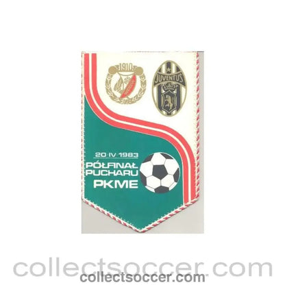 1983 - Widzew, Poland v Juventus pennant 20/04/1983 - Collect Soccer