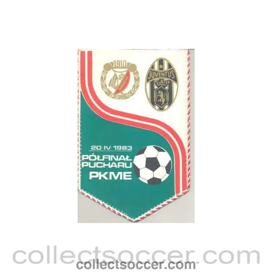 1983 - Widzew Poland v Juventus pennant 20/04/1983