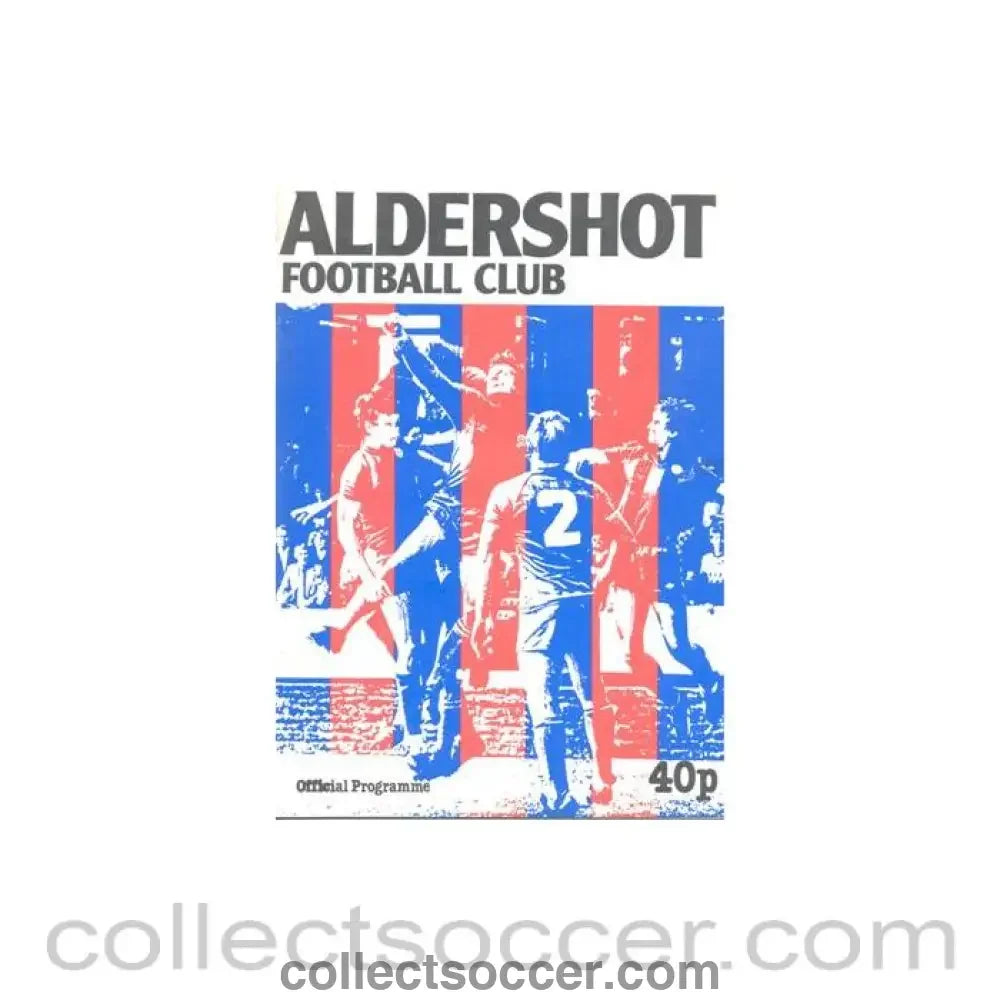 1984 - Aldershot Town v Port Vale official programme 10/11/1984 Canon League