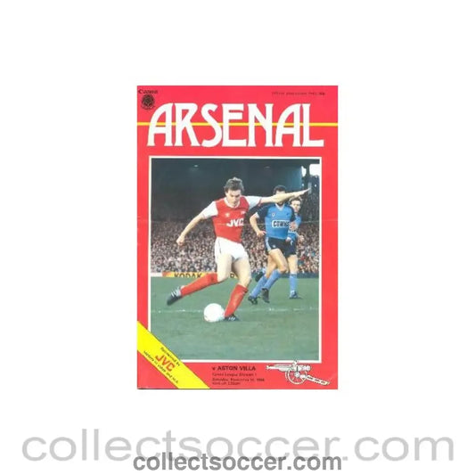 1984 - Arsenal v Aston Villa official programme 10/11/1984 Canon League