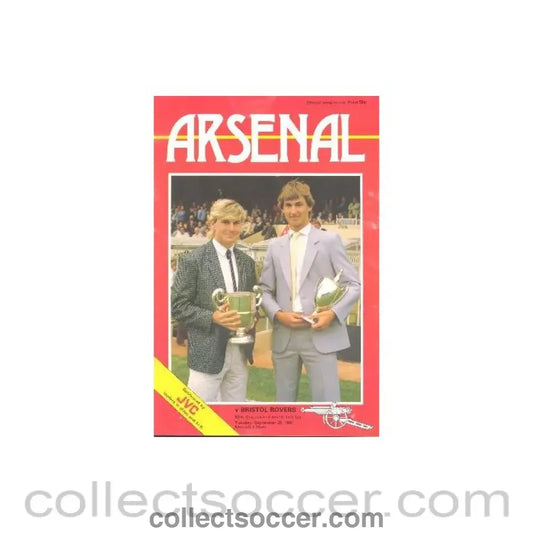 1984 - Arsenal v Bristol Rovers official programme 25/09/1984 Milk Cup