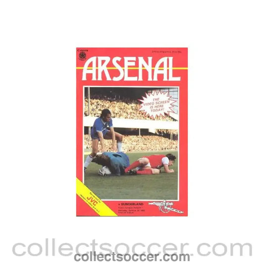 1984 - Arsenal v Sunderland official programme 20/10/1984 Canon League