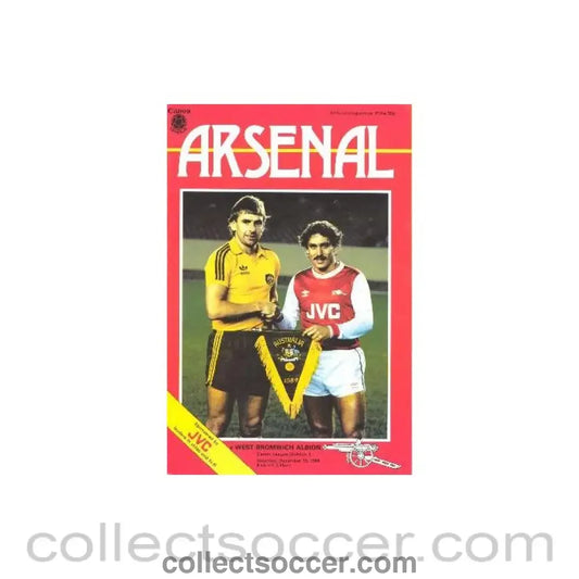 1984 - Arsenal v West Bromwich Albion official programme 15/12/1984 Canon League