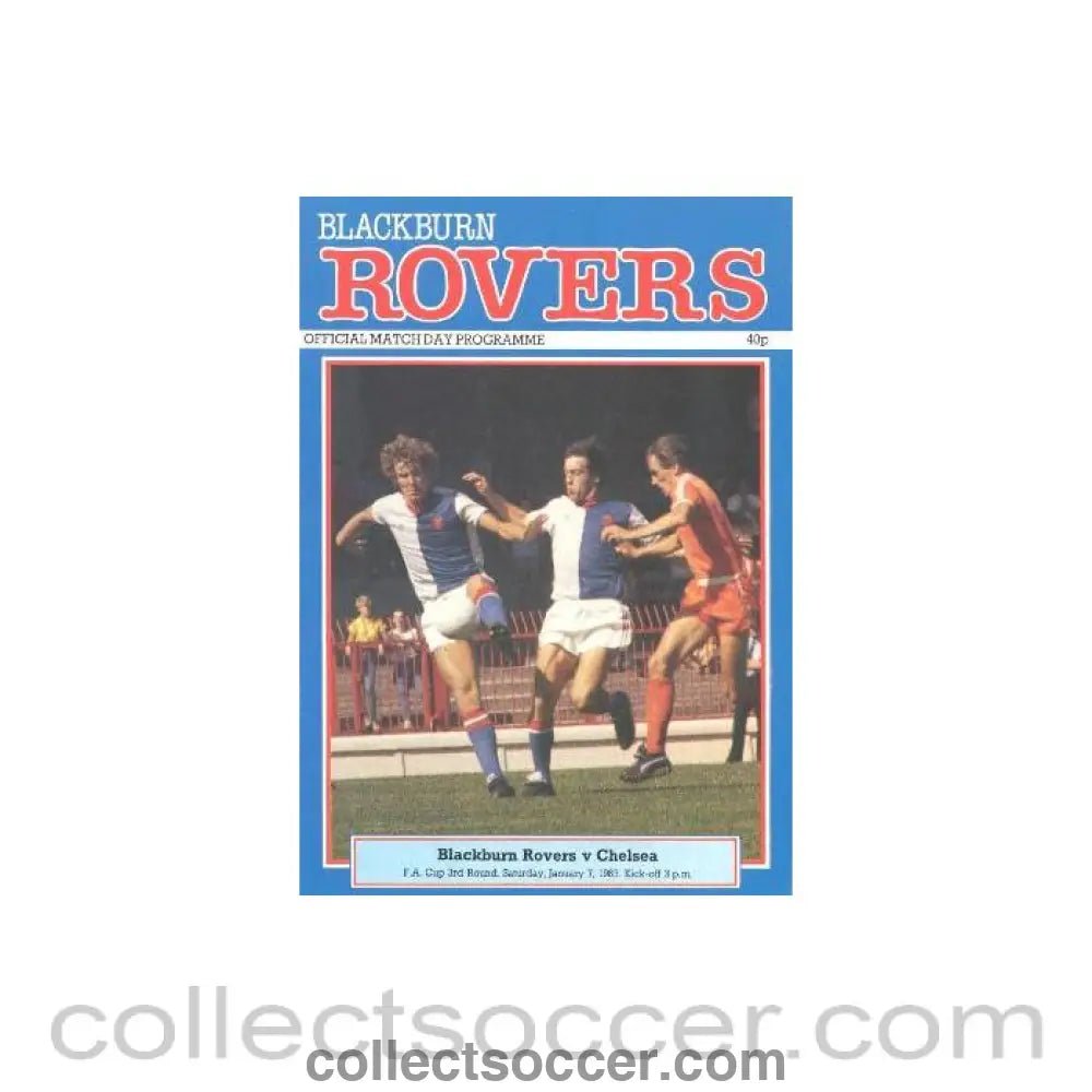 1984 - Blackburn Rovers vChelsea official programme 07/01/1984 - Collect Soccer