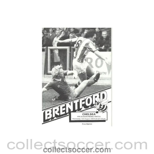 1984 - Brentford vChelsea official programme 15/08/1984