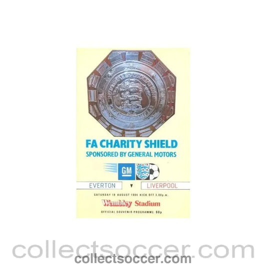 1984 Charity Shield Official Programme Everton v Liverpool