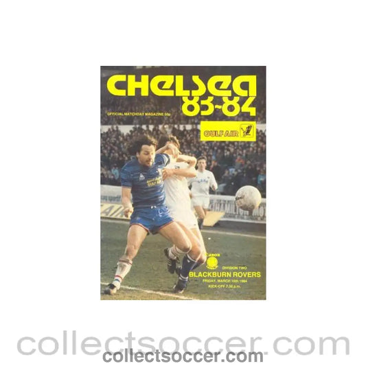 1984 - Chelsea v Blackburn Rovers official programme 16/03/1984
