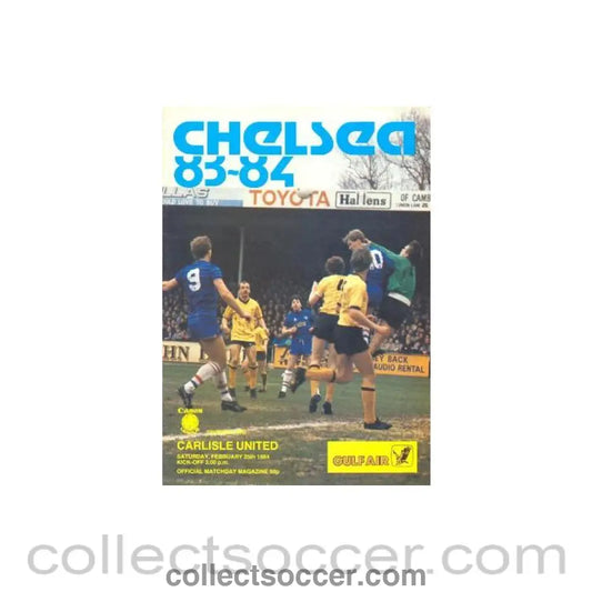 1984 - Chelsea v Carlisle United official programme 25/02/1984