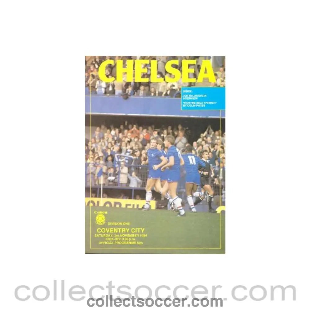1984 - Chelsea v Coventry City official programme 03/11/1984 - Collect Soccer