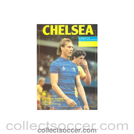 1984 - Chelsea v Ipswich Town official programme 27/10/1984,