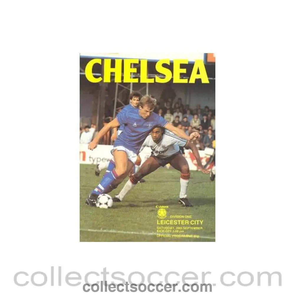 1984 - Chelsea v Leicester City official programme 29/09/1984 - Collect Soccer