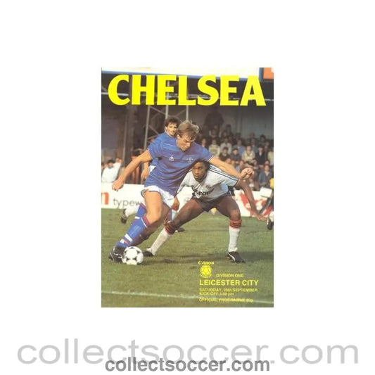 1984 - Chelsea v Leicester City official programme 29/09/1984 - Collect Soccer