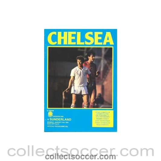 1984 - Chelsea v Sunderland official programme 27/08/1984