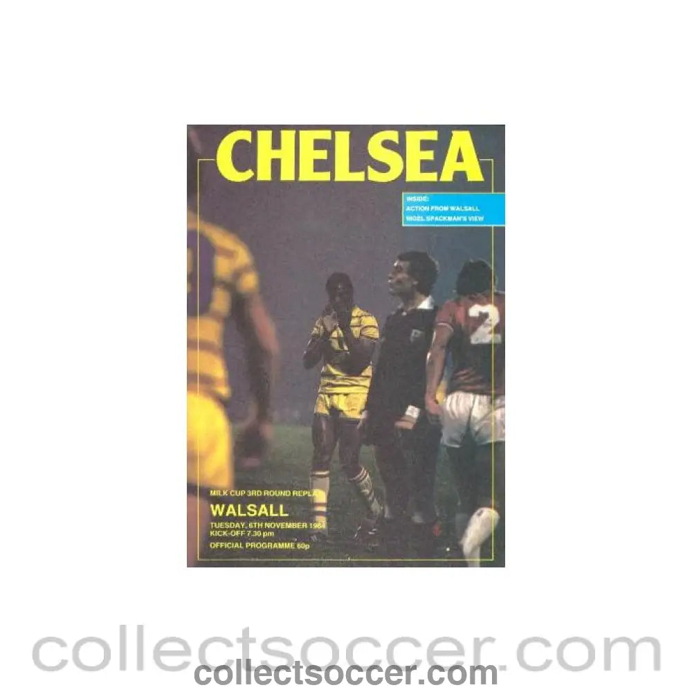 1984 - Chelsea v Walsall official programme 06/11/1984