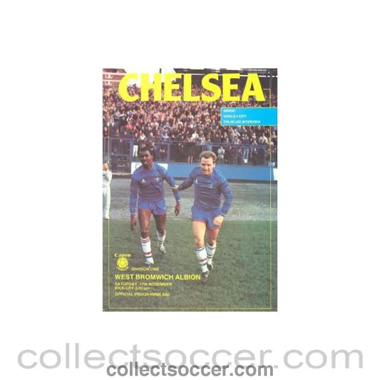 1984 - Chelsea v West Bromwich Albion official programme 17/11/1984 - Collect Soccer