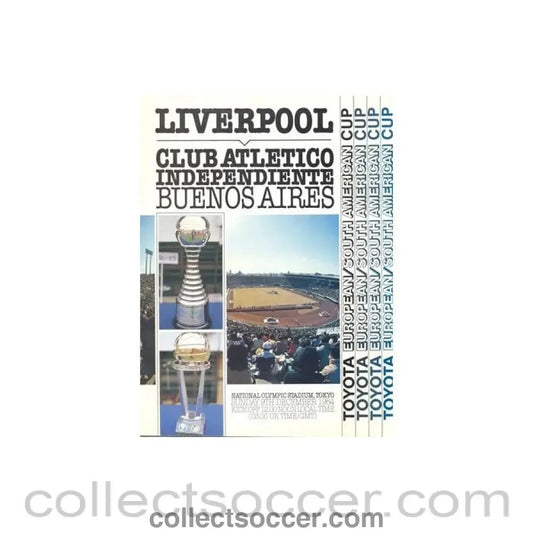 1984 Club World Cup / Toyota Cup Independiente v Liverpool Football Programme - Collect Soccer