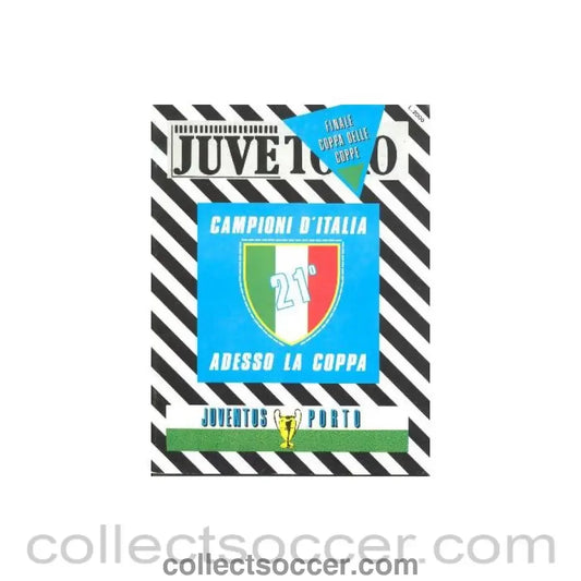1984 Cup Winners Cup Final Programme Juventus edition Juventus v Porto