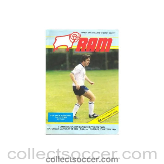 1984 - Derby County vChelsea official programme 14/01/1984
