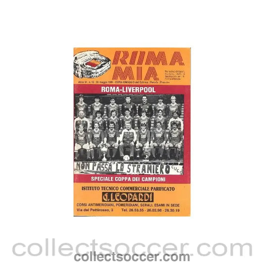 1984 European Cup Final Liverpool v Roma official programme Roma Mia Edition