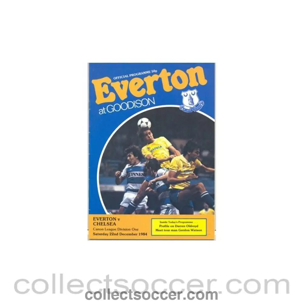 1984 - Everton v Chelsea official programme 22/12/1984 - Collect Soccer