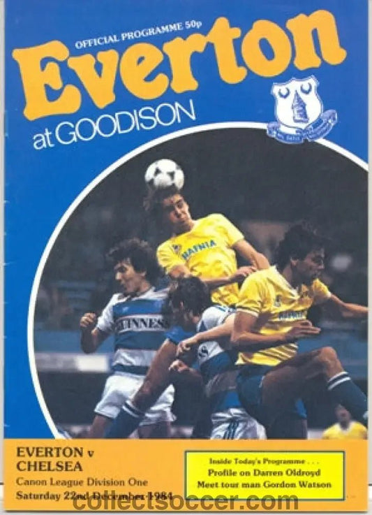1984 - Everton v Chelsea official programme 22/12/1984 - Collect Soccer
