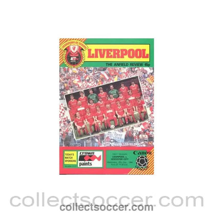 1984 - Liverpool v Leicester City official programme 26/12/1984 - Collect Soccer