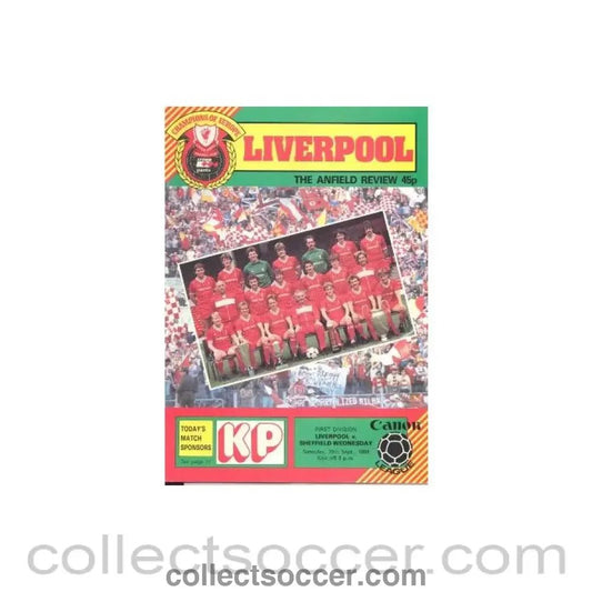 1984 - Liverpool v Sheffield Wednesday official programme 29/09/1984 - Collect Soccer