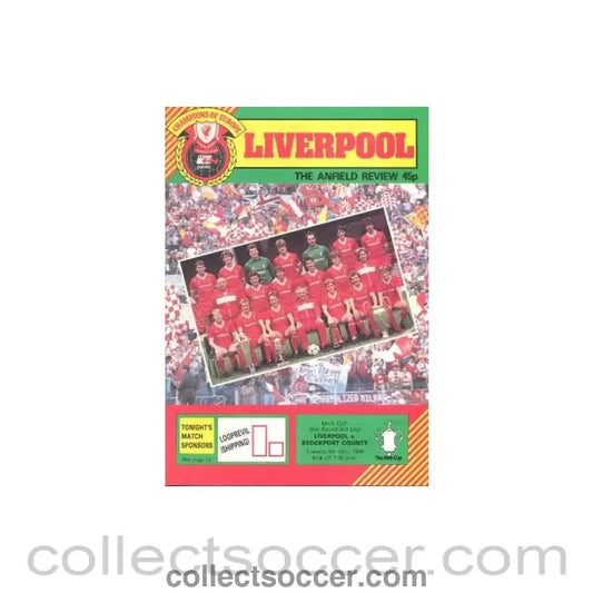 1984 - Liverpool v Stockport County official programme 09/10/1984 - Collect Soccer