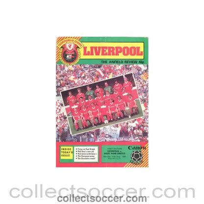 1984 - Liverpool v West Ham United official programme 27/08/1984 - Collect Soccer