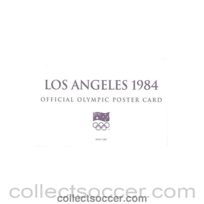 1984 - Los Angeles 1984 Official Olympic Poster Card - Collect Soccer