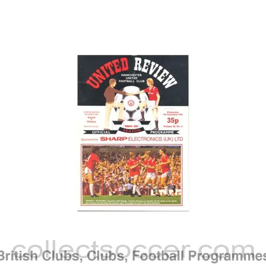 1984 - Manchester United vChelsea official programme 05/09/1984