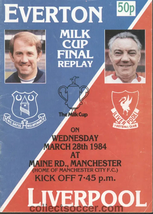1984 Milk Cup Final Replay Programme Everton v Liverpool