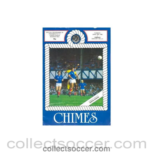 1984 - Portsmouth vChelsea official programme 24/04/1984