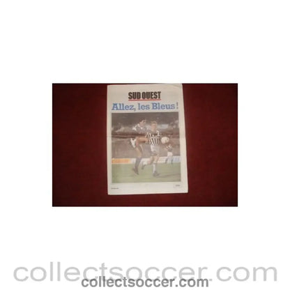 1984 - Sud Ouest newspaper 1984-1985 about the match Bordeaux v Juventus