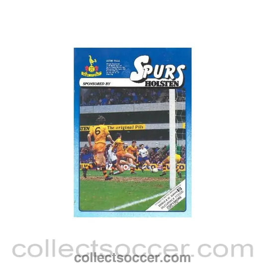 1984 - Tottenham Hotspur v Aston Villa official programme 18/04/1984 Canon League - Collect Soccer