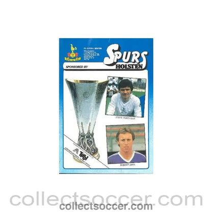 1984 - Tottenham Hotspur v Austria Memphis official programme 07/03/1984 UEFA Cup - Collect Soccer