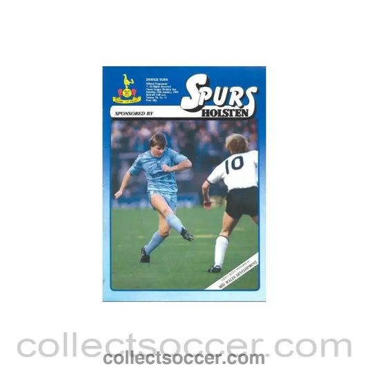 1984 - Tottenham Hotspur v Ipswich Town official programme 14/01/1984 Canon League - Collect Soccer