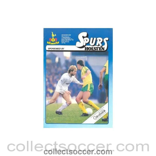 1984 - Tottenham Hotspur v Leicester City official programme 11/02/1984 Canon League - Collect Soccer