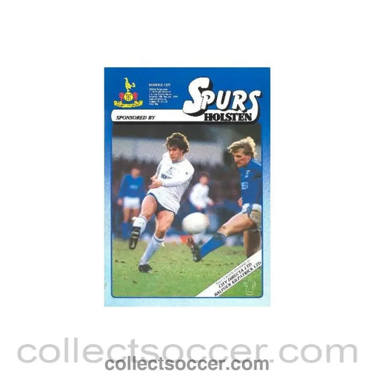 1984 - Tottenham Hotspur v Norwich City official programme 28/01/1984 F.A. Cup - Collect Soccer
