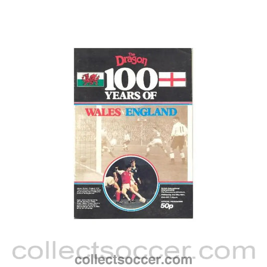 1984 - Wales v England official programme 02/05/1984, 100 Years Jubilee - Collect Soccer