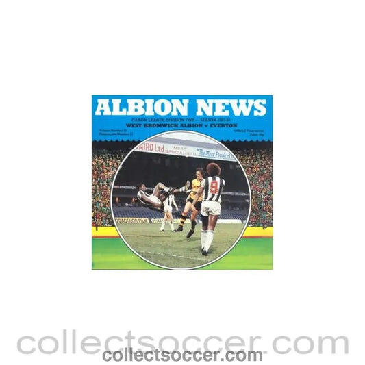 1984 - West Bromwich Albion v Everton official programme 11/02/1984 Canon League - Collect Soccer