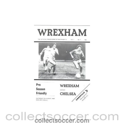 1984 - Wrexham vChelsea official programme 04/08/1984 - Collect Soccer